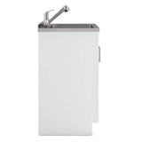 Simpli Home Kyle 24-inch Utility Laundry Sink with Cabinet in Pure White