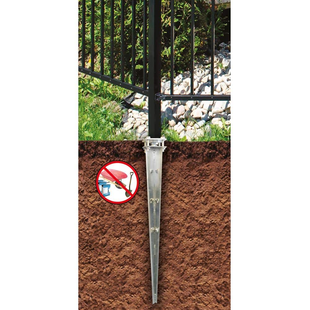 Pylex Spytek 22 Adjustable Ground Spike fits 2 in. x 2 in. Square Post