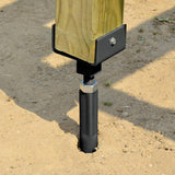 Pylex 32 in. Adjustable Helical Post Black