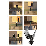 Pylex Adjustable Deck Support Multi-Format 33-66 Black (Pack of 2 Units)
