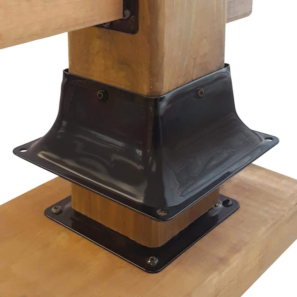 Pylex Decking Post Base 44 Black (5-Pack)