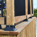 Pylex Decking Post Base 44 Black (5-Pack)