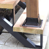 Pylex Decking Post Base 44 Black (5-Pack)