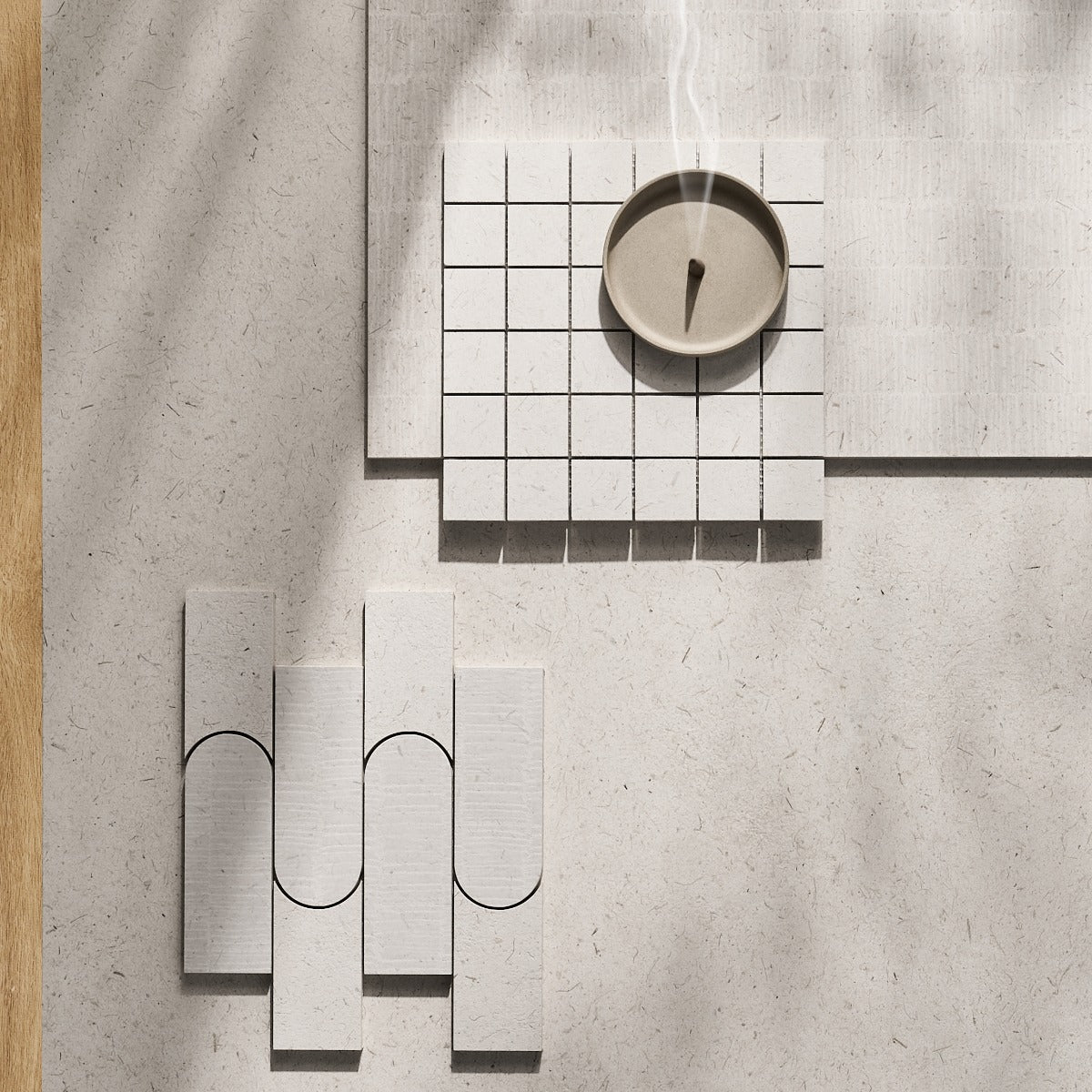 Hikari Bamboo Paper Cream 24x48 Textured Matte Porcelain Tile - Lux Tile