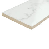 Merola Tile Classico Carrara Glossy 3 in. x 6 in. Ceramic Subway Wall Tile (6.03 sq. ft. / Case)