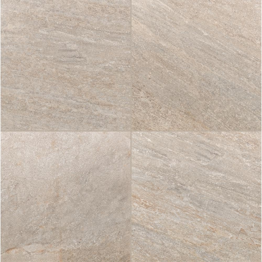 MSI Quartz Beige 2 cm. x 24 in. x 24 in. Matte Porcelain Stone Look Paver Tile (8 sq. ft./Case)