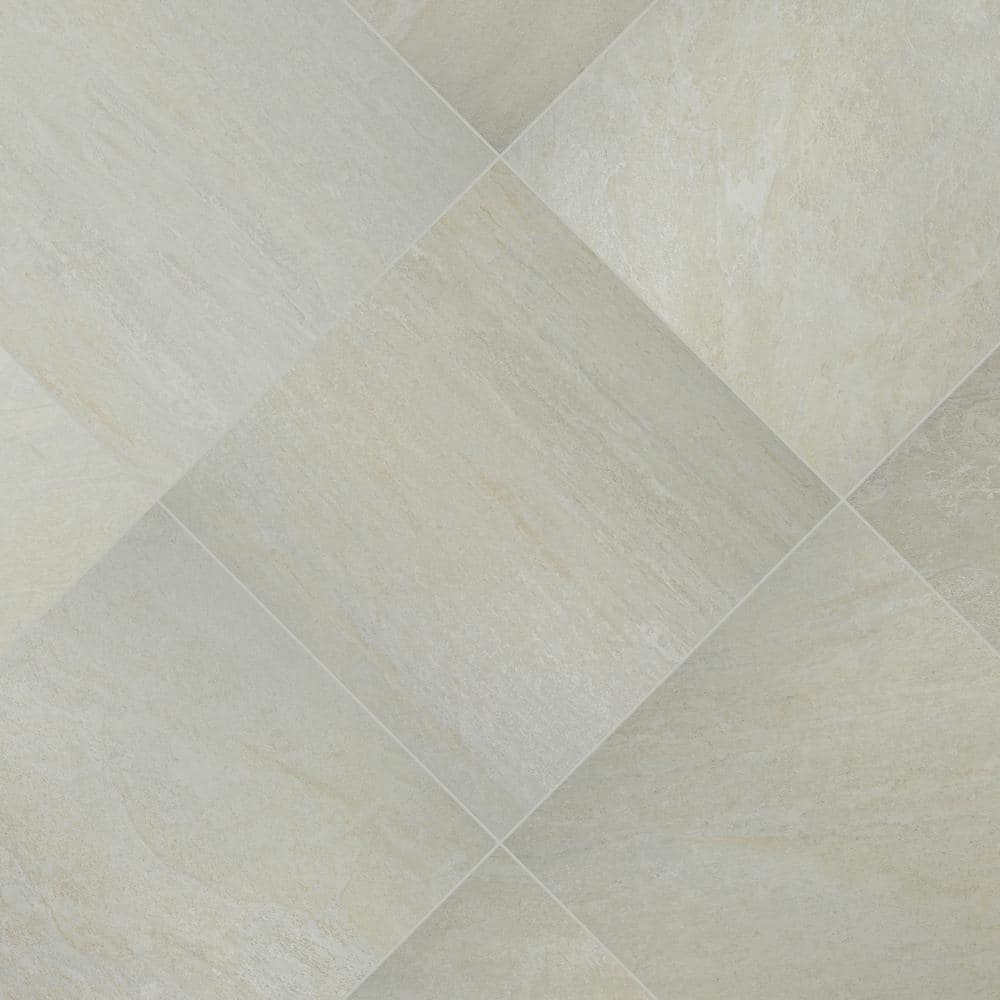 MSI Quartz White 24 in. x 24 in. x 0.39 in. Matte Porcelain Paver Floor and Wall Tile (16 sq. ft./Case)