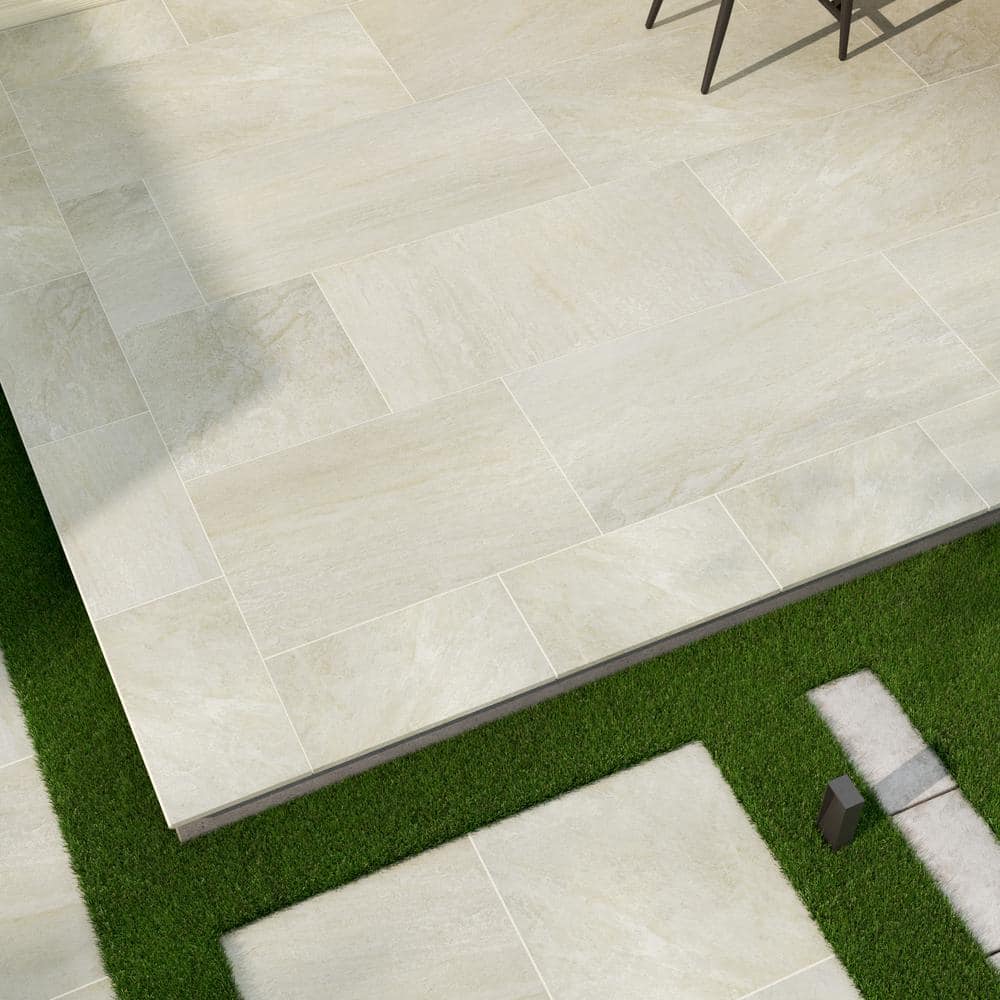 MSI Quartz White 2 cm. x 24 in. x 24 in. Matte Porcelain Stone Look Paver Tile (8 sq. ft./Case)