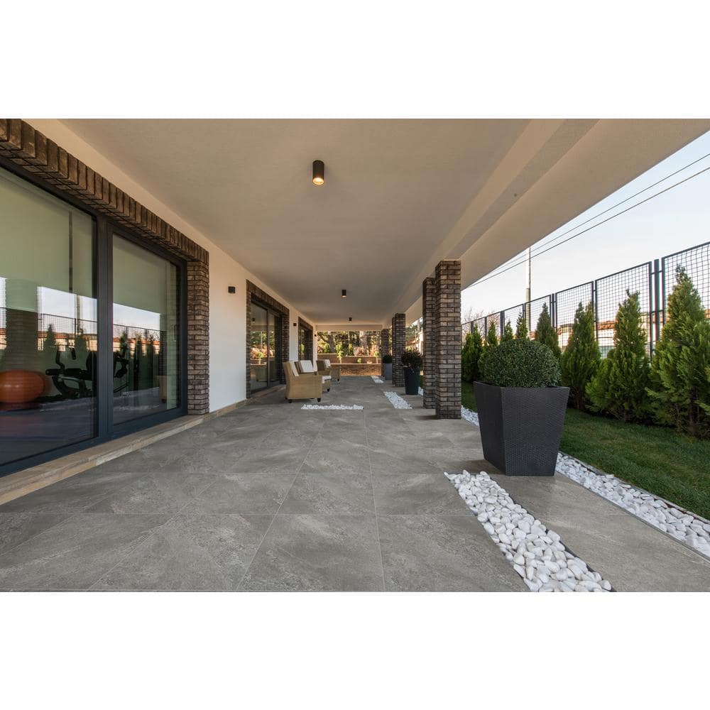 MSI Quarzo Gray 2 cm. x 24 in. x 24 in. Porcelain Paver Stone Look Paver Tile (8 sq. ft. / case)