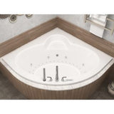 Universal Tubs Jaspers 5 ft. Acrylic Corner Drop-in Air and Whirlpool Bathtub in White