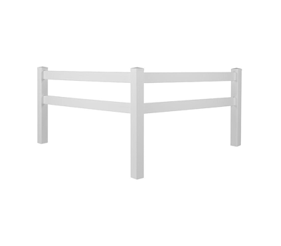 4 ft. H x 4 ft. W White Vinyl Horizontal Fence Corner Accent Panel Kit