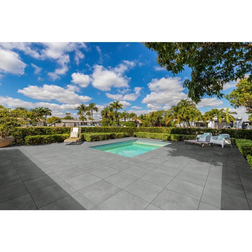 CODIAK Slate Gray 24 in. x 24 in. x 0.78 in. Porcelain Paver Floor Tile (30 pieces/116.25 sq. ft./pallet)