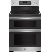 GE 30 in. 6.6 cu. ft. Double Oven Electric Range with Steam-Cleaning Convection Oven in Stainless Steel