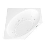 Universal Tubs Mali 5 ft. Acrylic Corner Drop-In Air and Whirlpool Bathtub in White, 60 x 60 in.