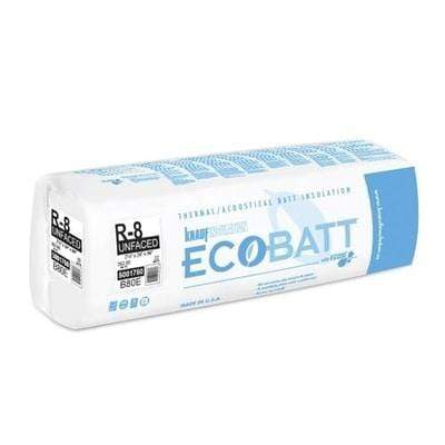 Knauf Insulation EcoBatt R-8 Unfaced Fiberglass Insulation Batts, 2.5 in x 16 in x 96 in, 234.67 sq ft Coverage