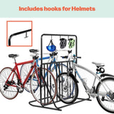 RAD Cycle Black 6-Bike Foldable Floor Stand Garage Bike Rack