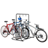 RAD Cycle Black 6-Bike Foldable Floor Stand Garage Bike Rack