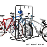 RAD Cycle Black 6-Bike Foldable Floor Stand Garage Bike Rack