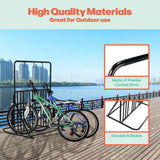 RAD Cycle Black 6-Bike Foldable Floor Stand Garage Bike Rack