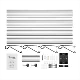 RAD Cycle Silver 2-Bike Upright Tension Mount Garage Bike Rack