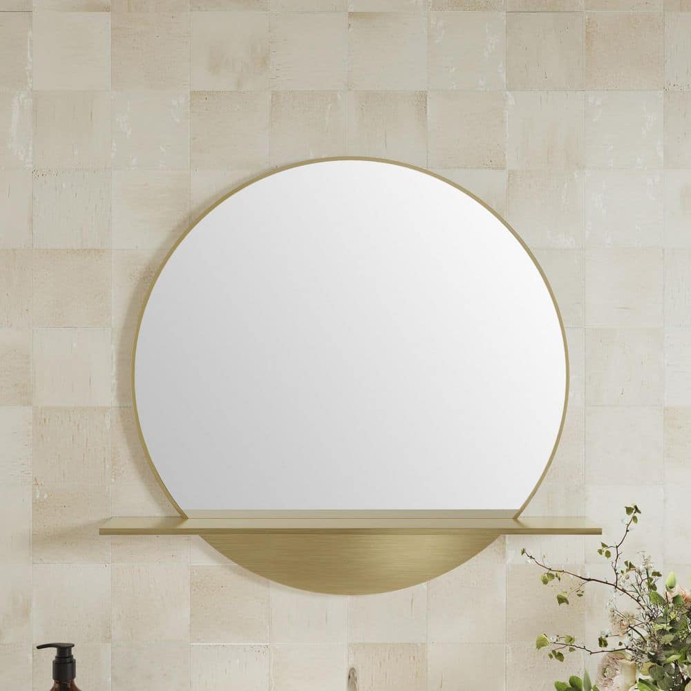 James Martin Vanities Radiant Gold Framed Bathroom Vanity Mirror, 24 x 22 Inches
