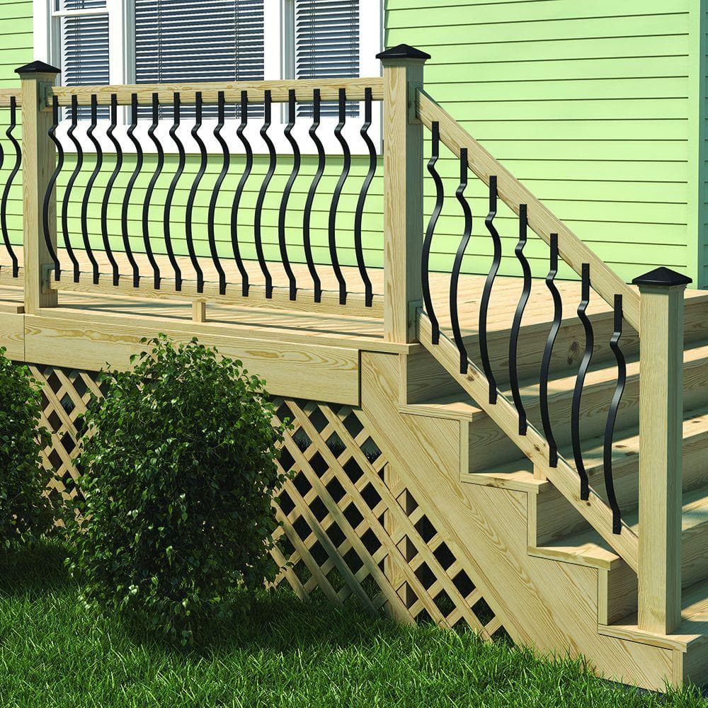 Pressure-Treated Wood Rail Trim (4-Pack)