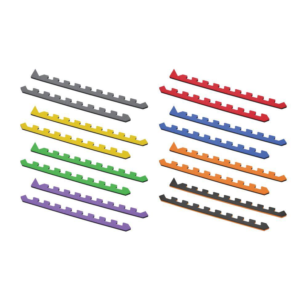 Norsk Rainbow Pack/Black 24 in. x 24 in. EVA Foam Truly Reversible Interlocking Tile (48-Tile)