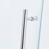 RAINLEX 56 in. to 60 in. W x 75 in. H Sliding Semi-Frameless Shower Door in Chrome Finish with Clear Glass