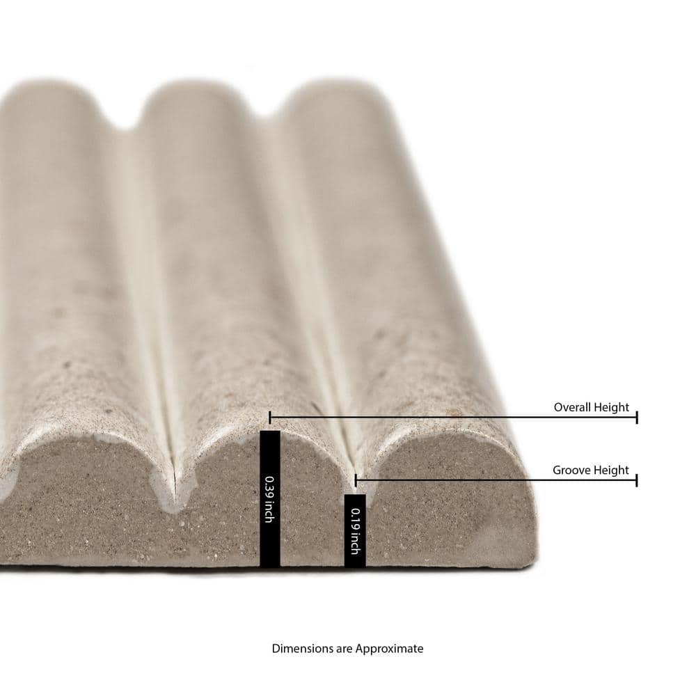 MSI Ramblas Stroget 4.5 in. x 9 in. Matte Porcelain Fluted Subway Wall Tile (7.5 sq. ft./Case)