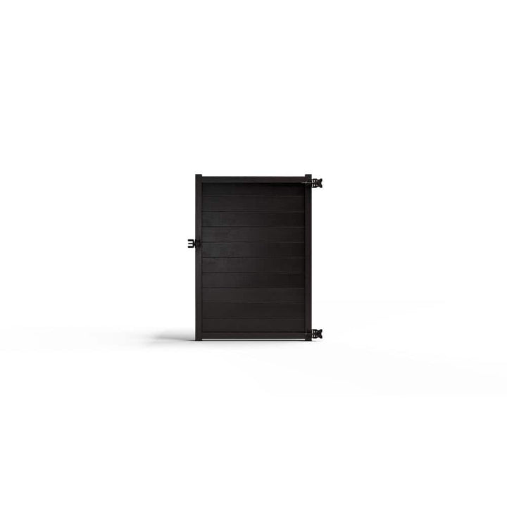 Natures Composites Composite Modern Horizontal Privacy ( 6 ft. H x 4 ft. W) Raven (Black) Full Size Fence Gate