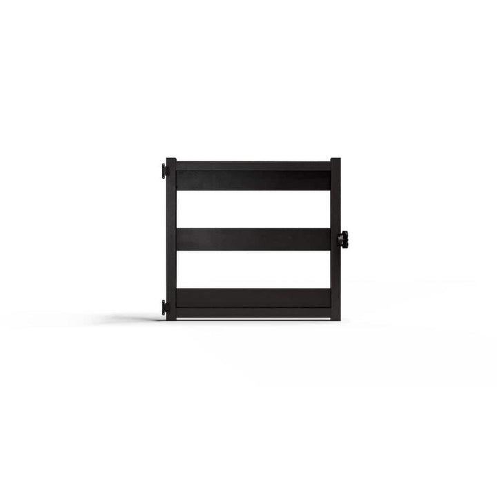 Natures Composites Composite Modern 3-Board Ranch Rail ( 3 ft. H x 4 ft. W) Raven (Black) Fence Gate