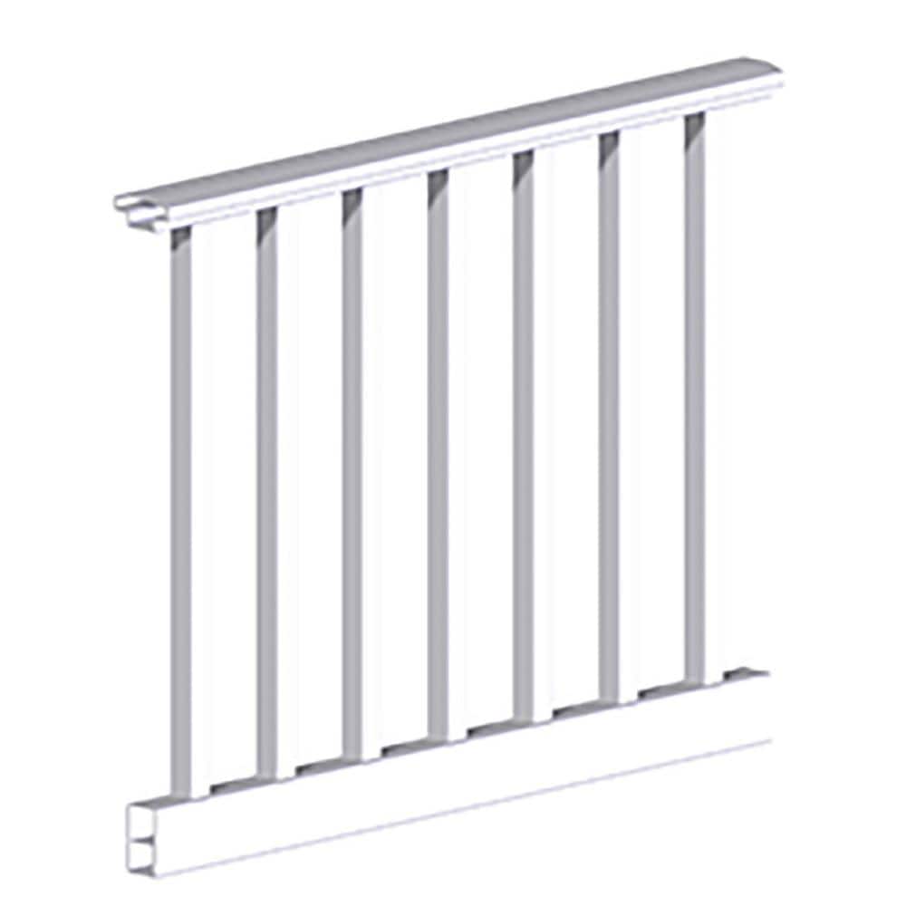 RDI Original Rail 6 ft. x 36 in. White Vinyl Square Baluster H-Level Rail Kit