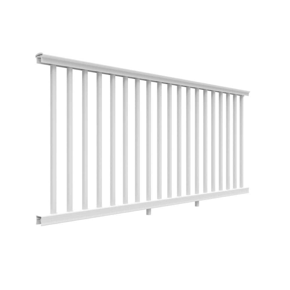RDI 6 ft. x 42 in. Square Baluster Transform Rail Kit in Satin White