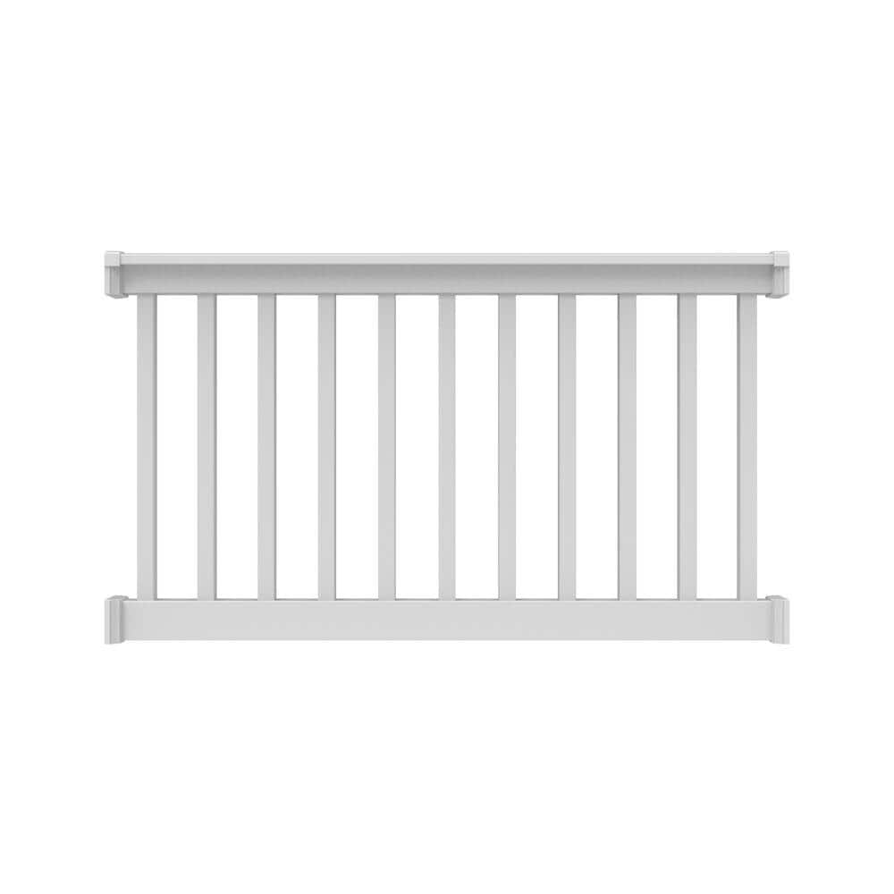 RDI Finyl Line 5 ft. x 36 in. H T-Top Level Rail Kit in White