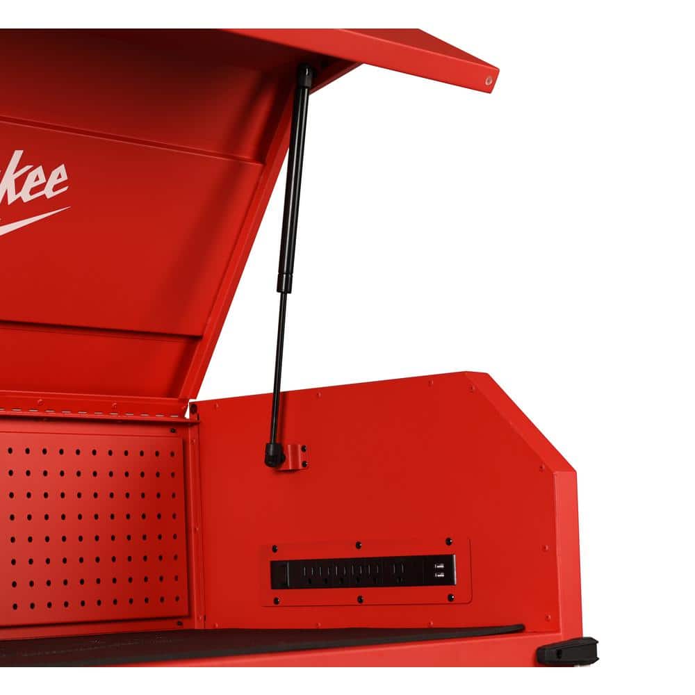 Milwaukee High Capacity 41 in. W x 22.1 in. D 8-Drawer Top Tool Chest with Integrated Power
