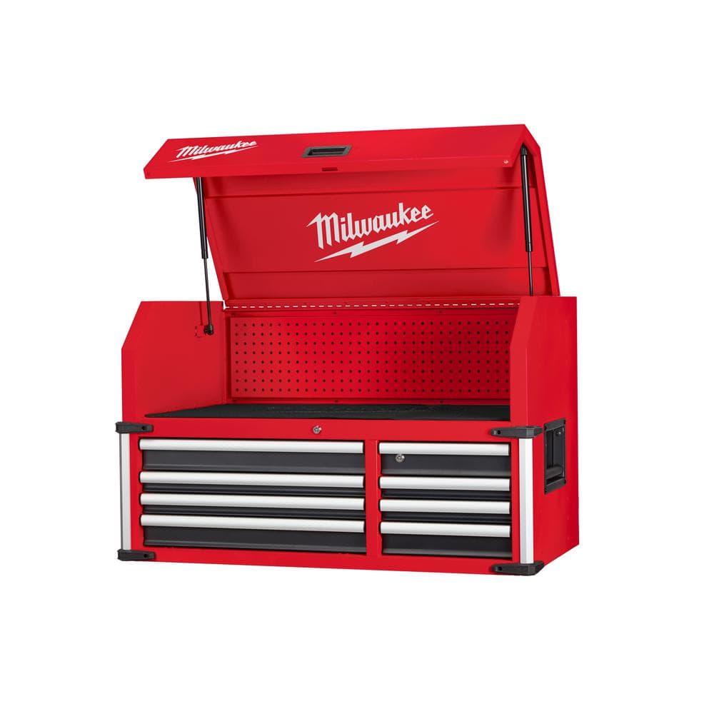 Milwaukee High Capacity 41 in. W x 22.1 in. D 8-Drawer Top Tool Chest with Integrated Power
