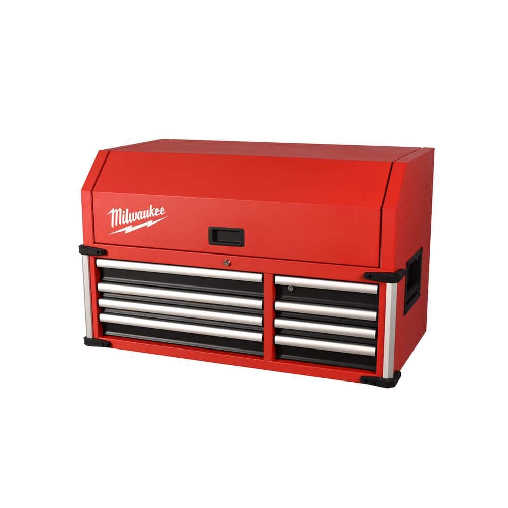 Milwaukee High Capacity 41 in. W x 22.1 in. D 8-Drawer Top Tool Chest with Integrated Power