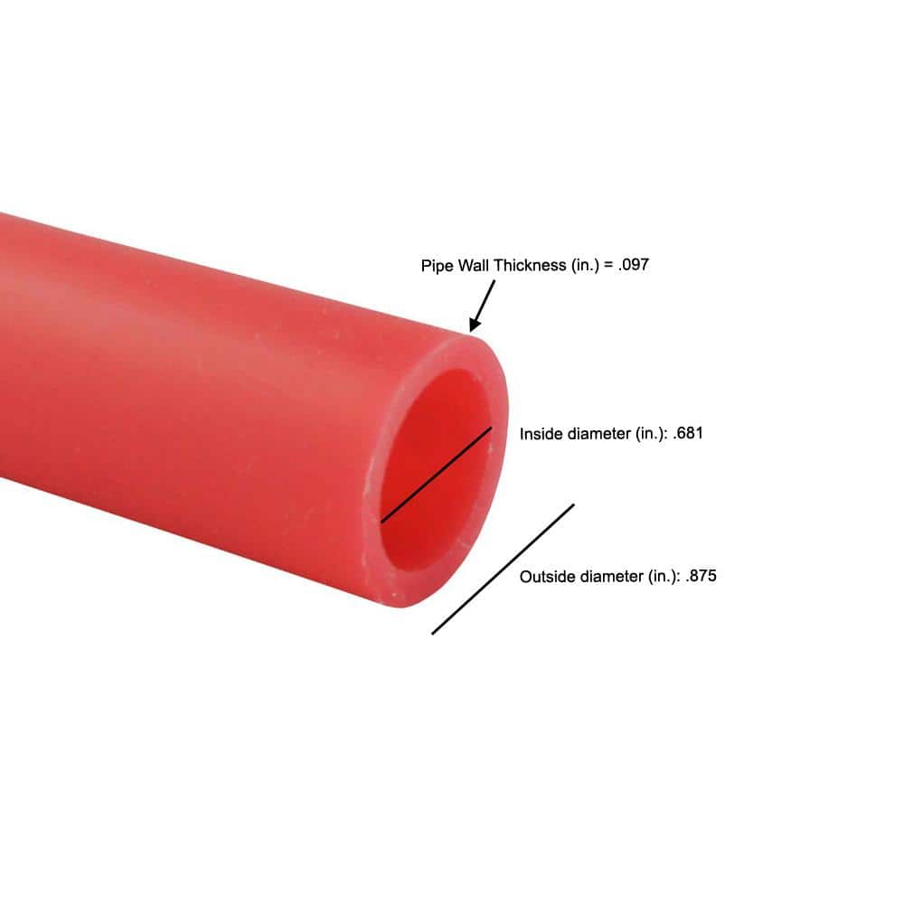 Apollo 3/4 in. x 100 ft. Red PEX-B Pipe