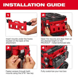 Milwaukee PACKOUT 3-Hook Tool Box Rack Attachment, 16.8 in x 4 in x 4.8 in