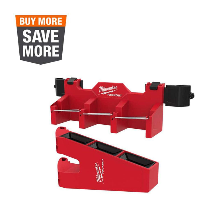 Milwaukee PACKOUT Long Tool Holder Tool Box Rack Attachment, 6.25 in D x 6.75 in W x 14 in H