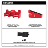 Milwaukee PACKOUT Long Tool Holder Tool Box Rack Attachment, 6.25 in D x 6.75 in W x 14 in H