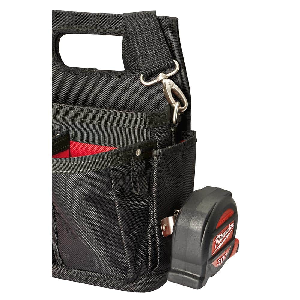 Milwaukee 15-Pocket Electrician's Tool Holder with Quick Adjust Belt and 6-in-1 Wire Stripper Pliers, 10.5 x 12.8 x 3.5 in