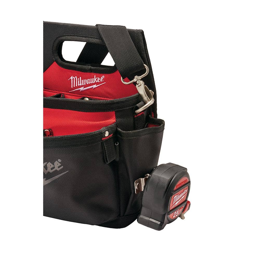 Milwaukee 15-Pocket Electrician's Tool Holder with Quick Adjust Belt and 6-in-1 Wire Stripper Pliers, 10.5 x 12.8 x 3.5 in