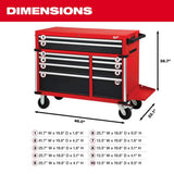Milwaukee High Capacity 46 in. x 22 in. 10-Drawer Roller Cabinet Tool Chest, 19,440 cu. in.