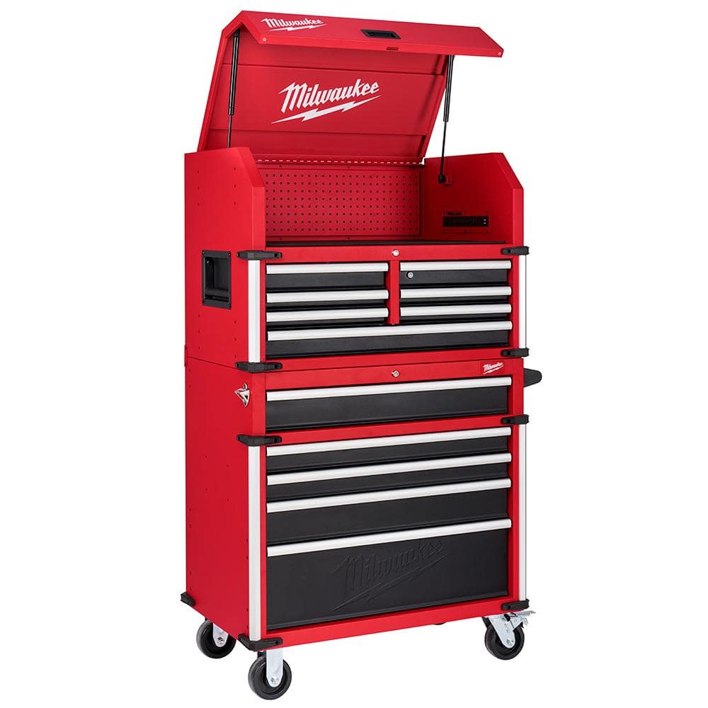 Milwaukee High Capacity 36 in. W x 22.1 in. D 12-Drawer Rolling Tool Chest and Cabinet Combo