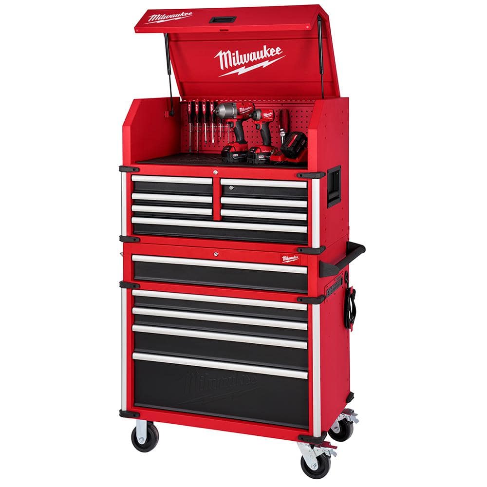 Milwaukee High Capacity 36 in. W x 22.1 in. D 12-Drawer Tool Chest and Cabinet Combo