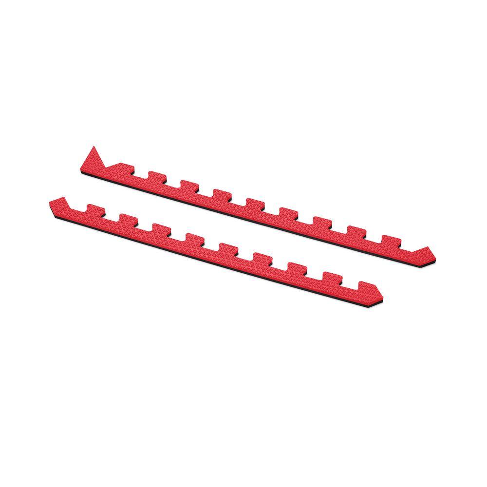 Norsk Red/Black 24 in. x 24 in. EVA Foam Truly Reversible Interlocking Tile (54-Tile)