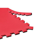 Norsk Red/Black 24 in. x 24 in. EVA Foam Truly Reversible Interlocking Tile (42-Tile)
