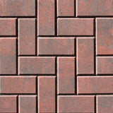 Oldcastle 8 in. L x 4 in. W x 2.25 in. H 60mm Red/Charcoal Holland Pavers (486-Piece Pallet)