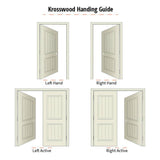 Krosswood Doors 36 in. x 80 in. Rustic Knotty Alder Arch Top Red Chestnut Stain Right-Hand Inswing Wood Single Prehung Front Door